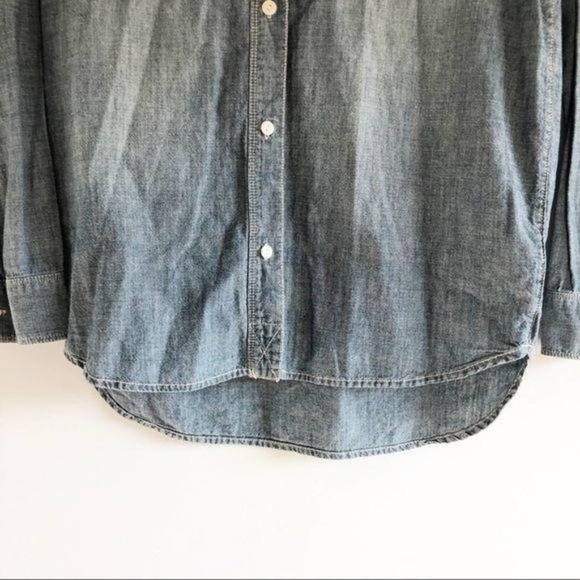 Madewell Perfect Chambray Denim Button Up Shirt - Picture 5 of 8